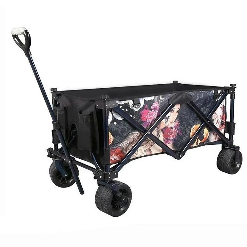 Fishing trolley, hand-pulled folding portable, new camping trolley