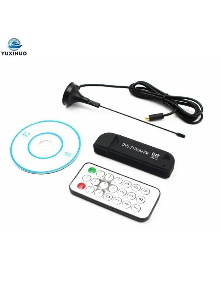 Mini numérique USB 2.0 DVB-T SDR + DAB + FM HDTV TV Tuner récepteur bâton Dongle RTL2832U + FC0012 25-1760MHz Tuner de fréquence Dongle