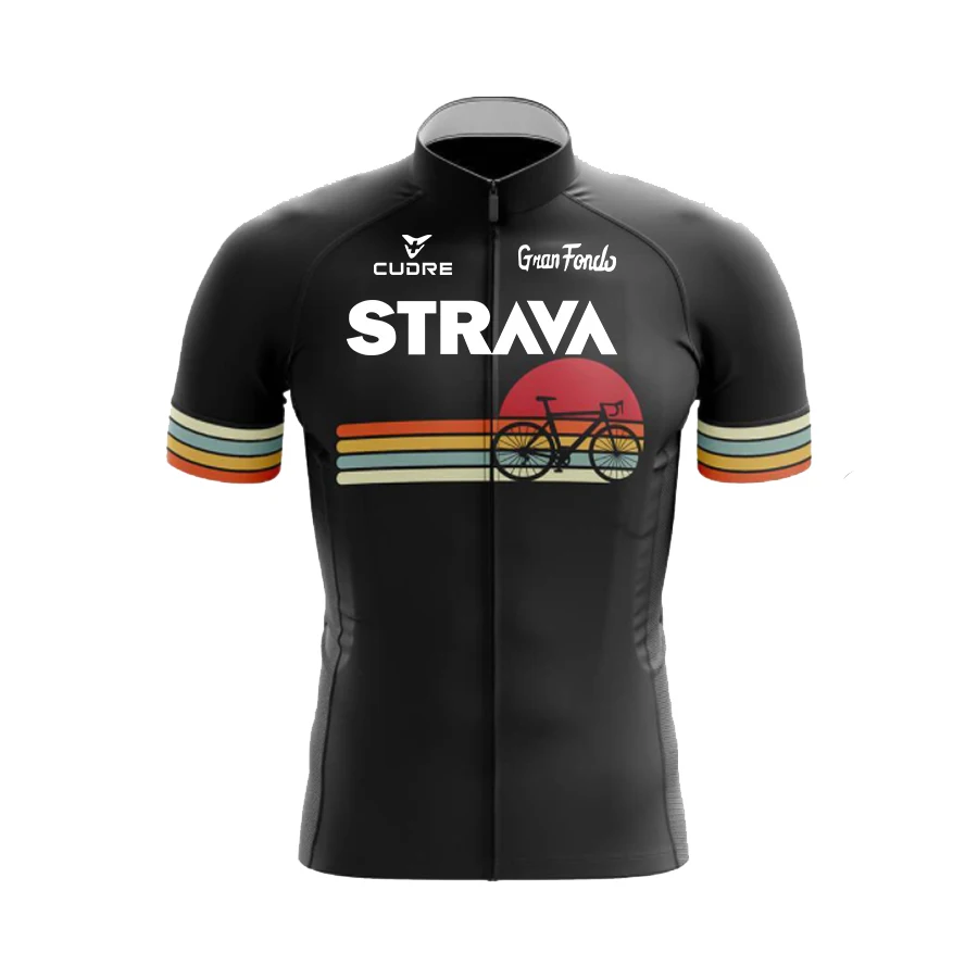 

Cycling Jersey 2025 STRAVA Men Short Sleeve Summer Team MTB Bike Shirt Quick Dry Clothing Maillot Dale Duro Ciclismo Hombres
