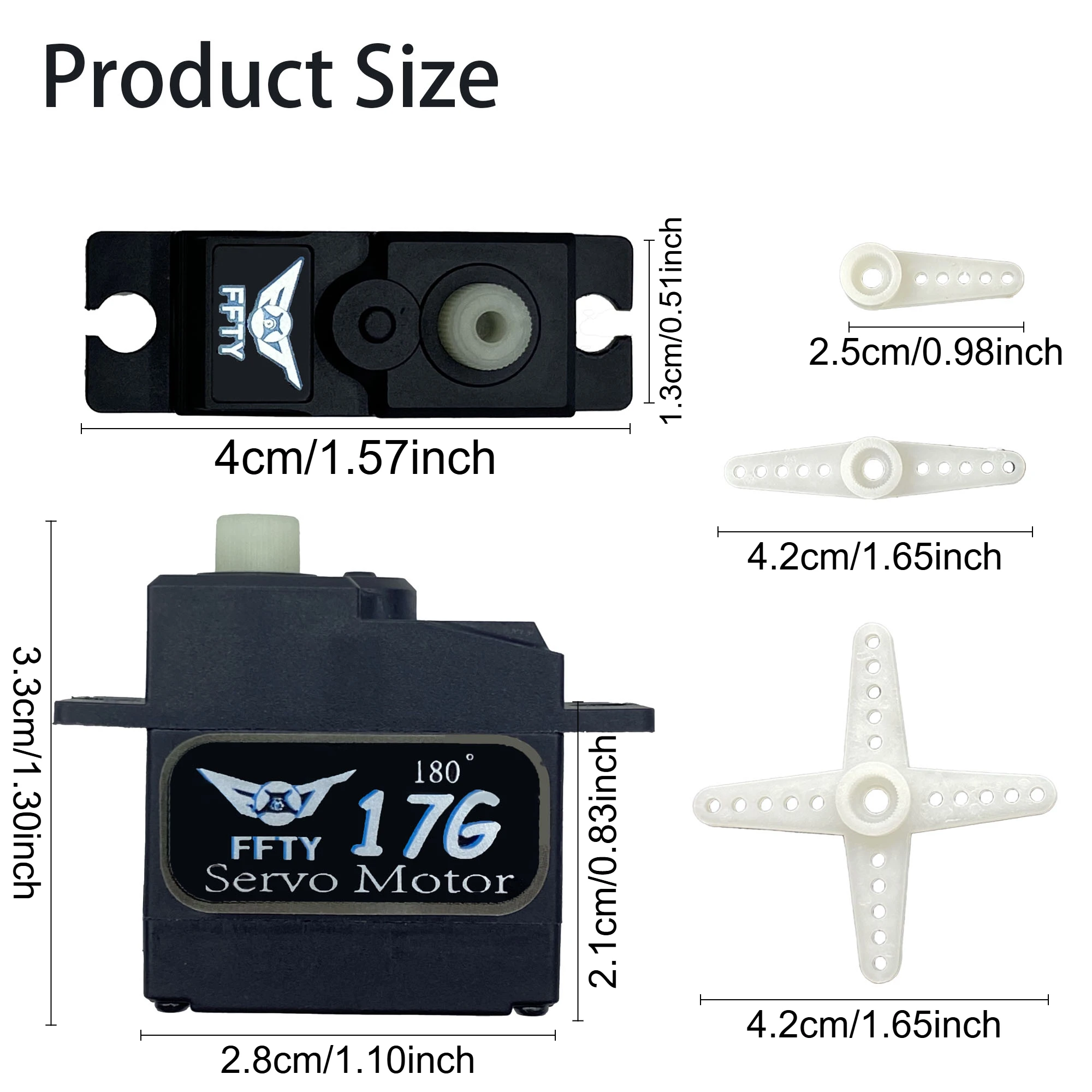 Silnik mikro-serwo 17G 180 °   Silnik 6V moment obrotowy 2,3kg·cm plastikowa przekładnia lekki RC 1/12 MN82 99S 168 78 model samolotu statywka stałopłatowa robot