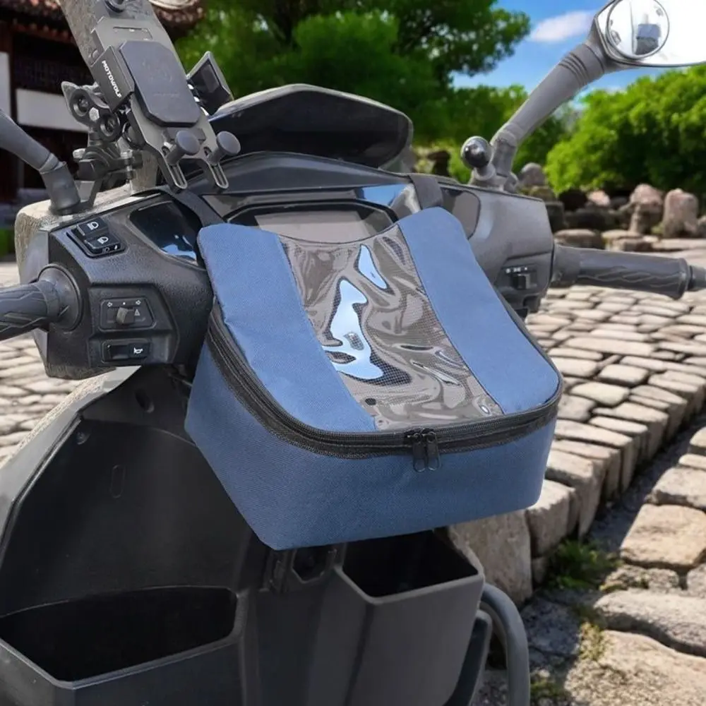 

Viewing Window Mountain Bike Bag Storage Bag Large Capacity Motorcycle Electric Scooter Bag Waterproof Durable Bicycle Front Bag