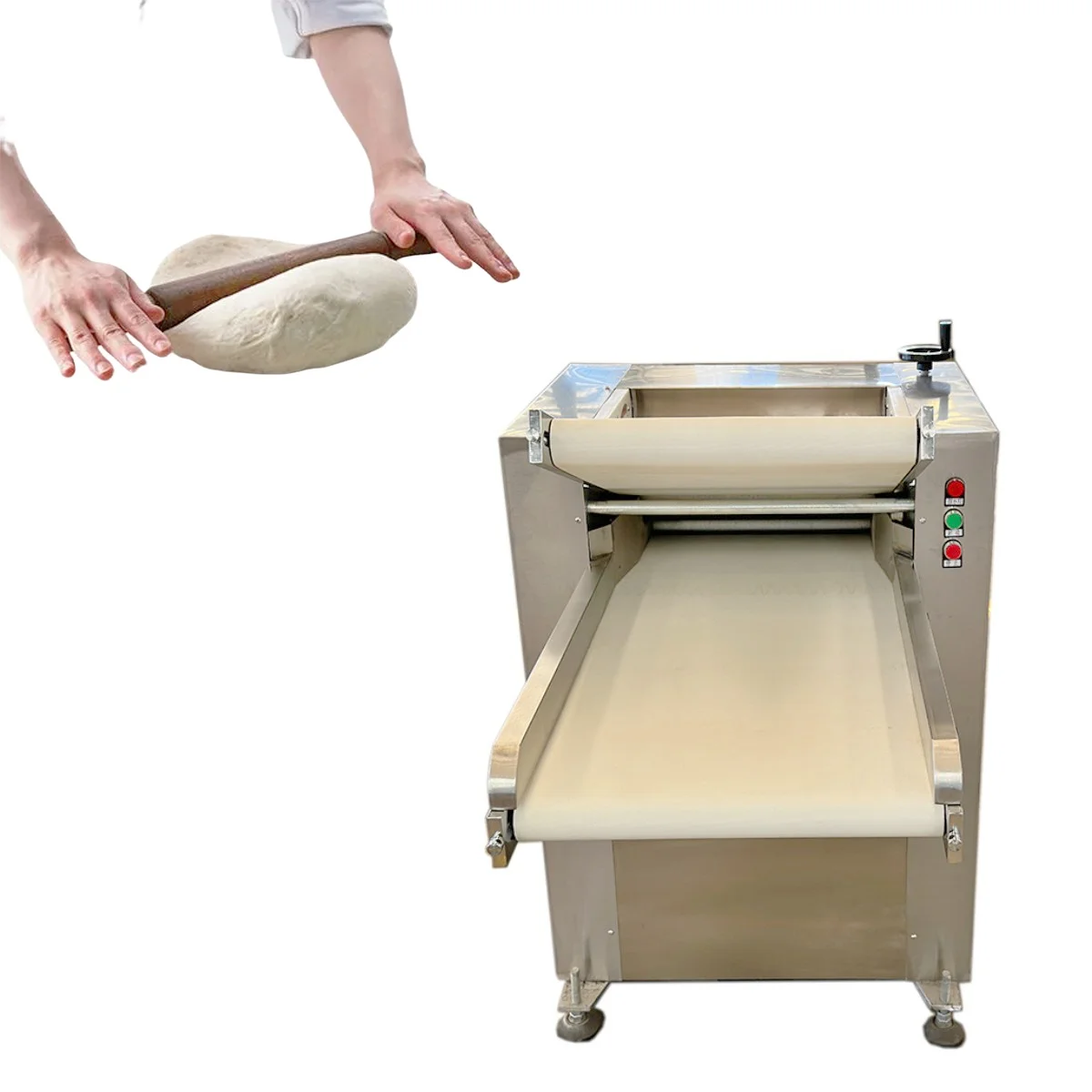 

Grain Product Making Machine Automatic Flour Dough Pressing Roller Machine Bread Pastry Kneading Pizza Rolling Sheeter Machine