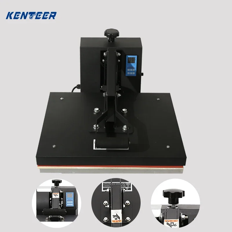 Semi-Automatic T-Shirt Heat Transfer Machine 38*38 Flat Ironing Press Manual Equipment Flatbed Printer Clothing