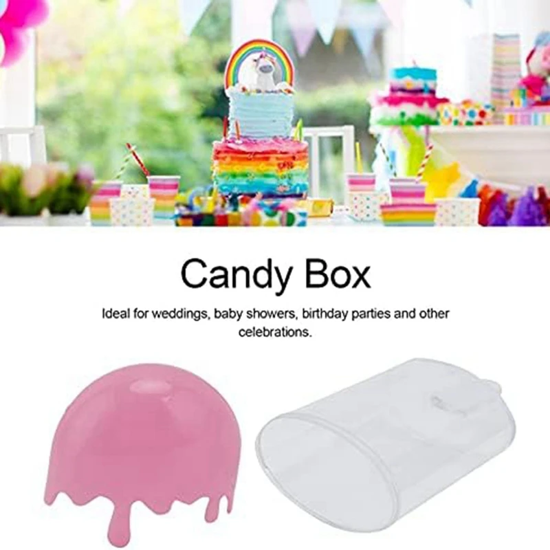 12Pcs Ice Cream Shape Candy Box,Case Container,Party Favors And Gifts, Candy Case Container Wedding Party Supplies Easy Install