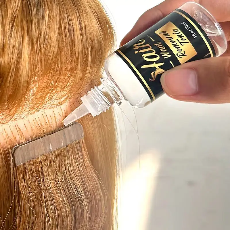 الشعر تريد شعر مستعار مزيل الصمغ 30 مللي الشريط في تمديد لاصق وبقايا مزيل الشعر التمديد الشريط مزيل الكيراتين السندات