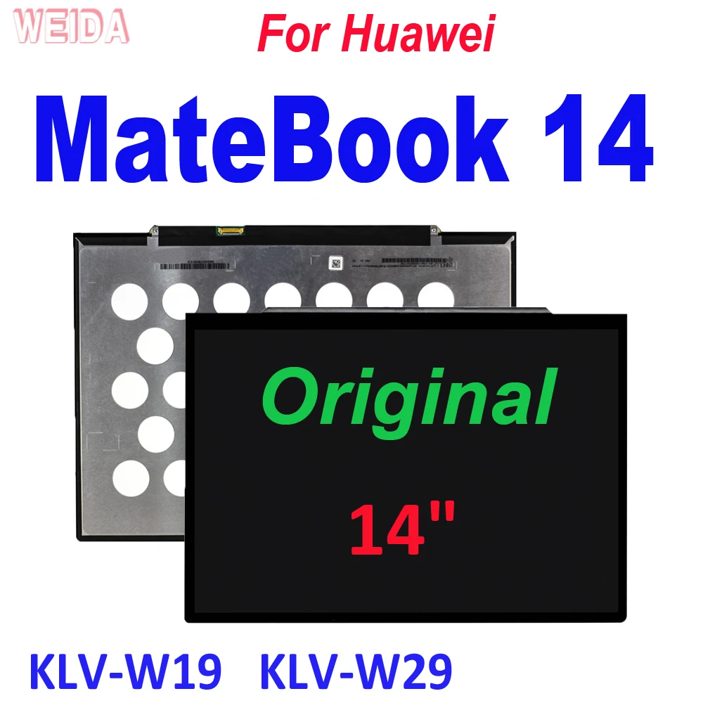 original 14 lcd para huawei matebook 14 companheiro livro 14 klv w19 klv w29 14 polegada display tela assembleia substituicao 21601440 novo 01