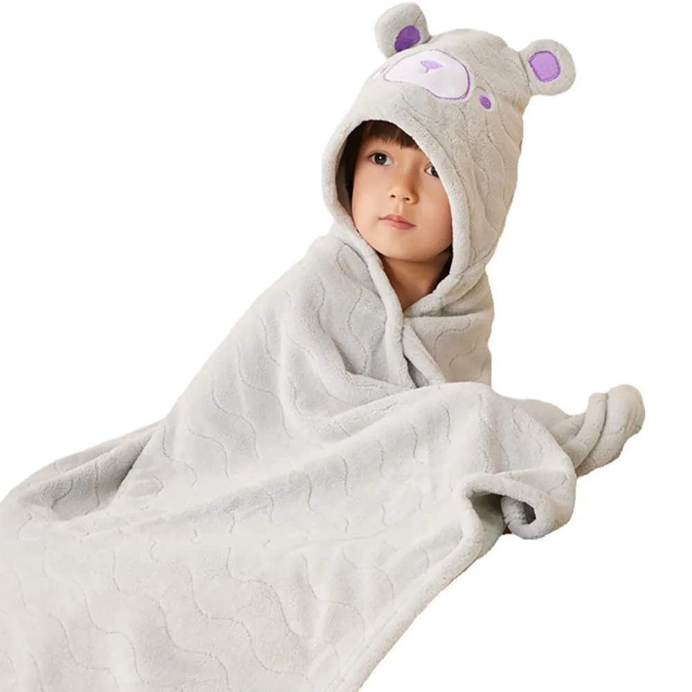 Cute Bath Towel for Baby Soft Absorbent Towel Baby Blankets for Girls Boys Newborn Swaddle Wrap