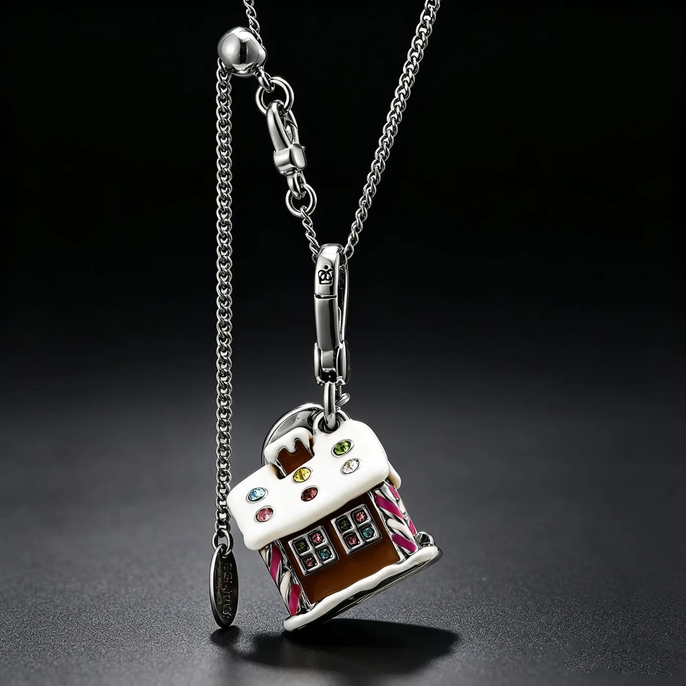 Bracelet Hand String Exquisite Enamel Glaze Can Open Small Snow House Pendant Necklace Three-Dimensional Exquisite Snow House