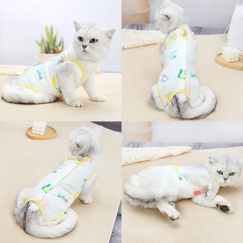 Cat Anti-licking Sterilization Clothes Pet Surgery Suit for Small Dog Cat Weaning Breathable Puppy Anti-scratch Body Strap Vest