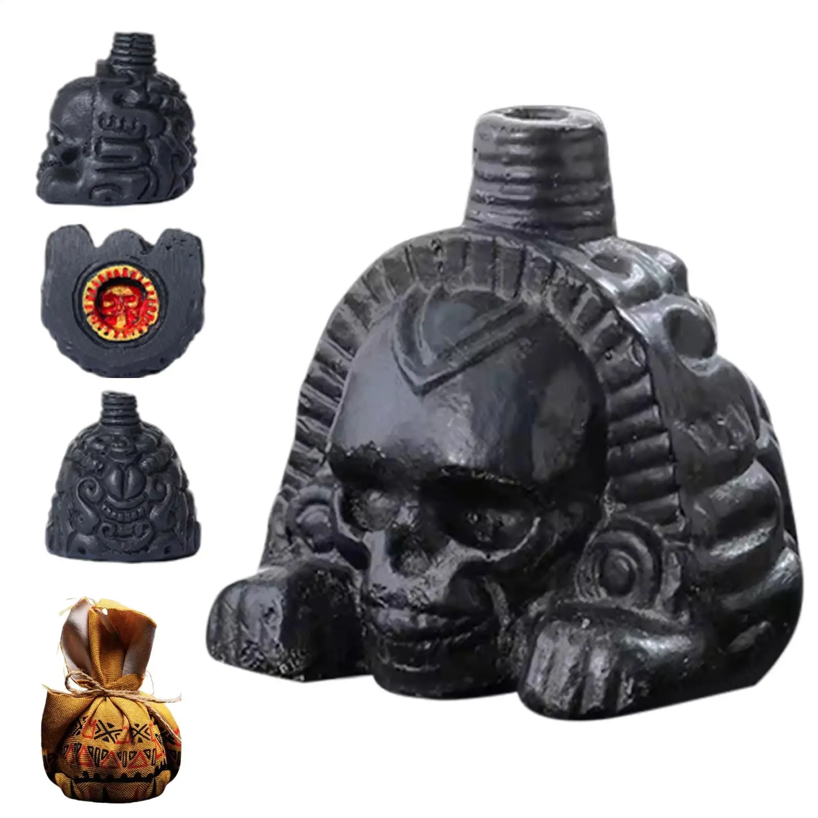 Authentic Aztec Whistle Loud Spookys Aztec Scary Death Whistle Realistic Human Screaming Aztec Ghost War Whistle Skull Head Toy