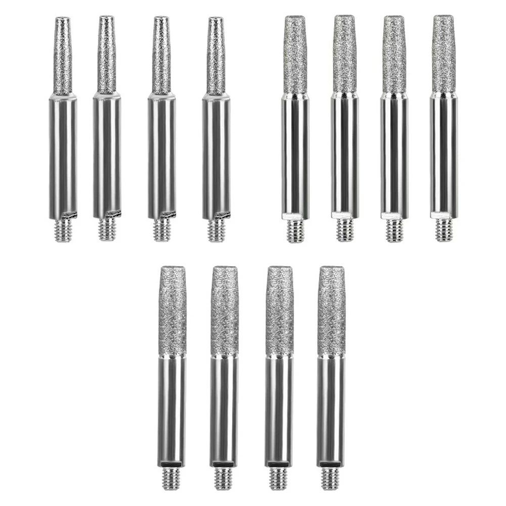 Pièces d'affûtage de tronçonneuse à manivelle, tête de meulage revêtue de diamant, fraises cylindriques, 4.0mm, 4.8mm, 5.5mm