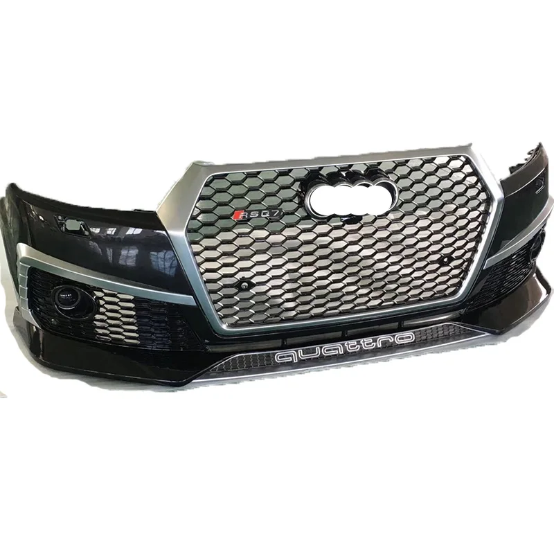 Black ABS Rsq7 Front Bumper With Grille For audis Q7 2016 2017 2018 2019 2020