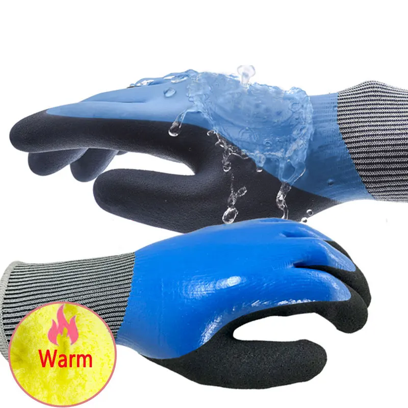 -30\'C Freeze Flex Oil Resistant Food Insulated Warm Winter Garden Waterproof Anti Cold Micro Thermal Nitrile Safety Work Glove