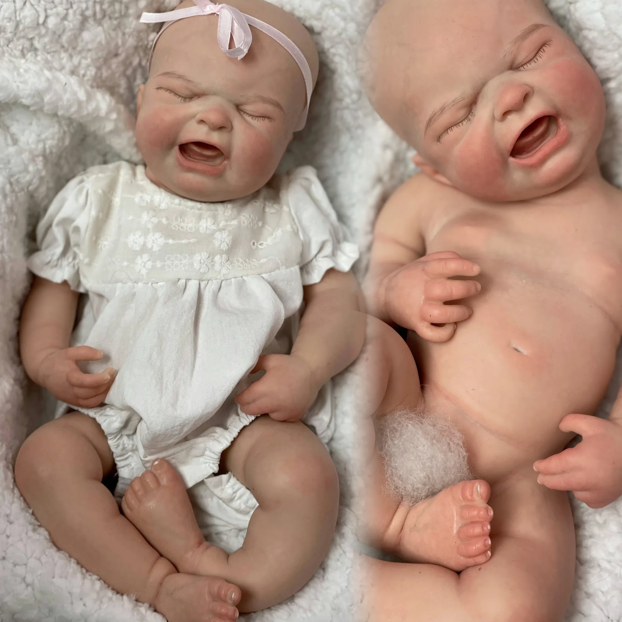 

Bebê Reborn Dolls 33CM&45CM Girl MARIA Painted/Unpainted Full Body Soft Silicone Reborn Dolls For Gift Corpo De Silicone Inteiro