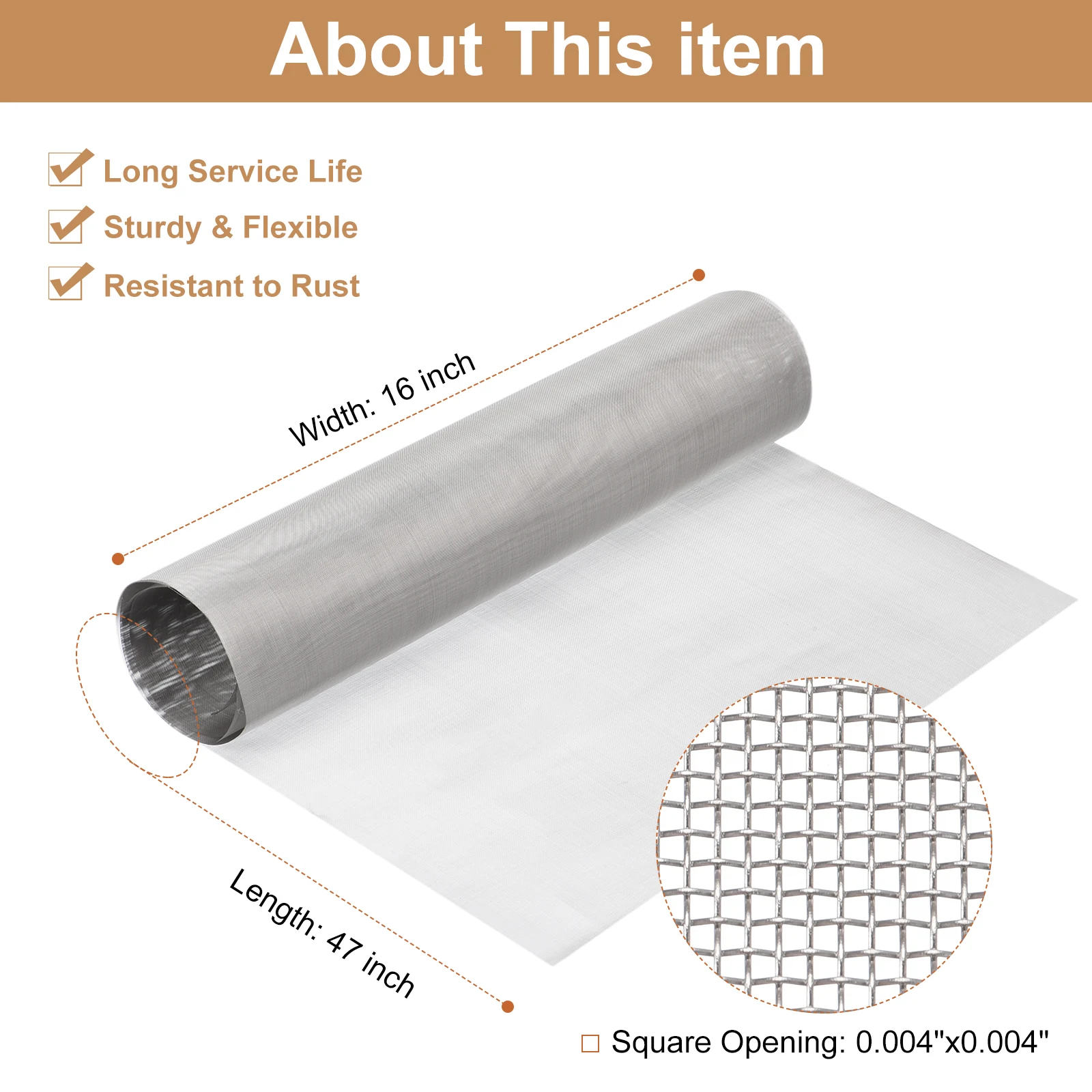 1pcs 304 Stainless Steel Woven Wire Mesh Screen Filter Screen 20/30/40/80 Mesh Wire Mesh Filter Sheet