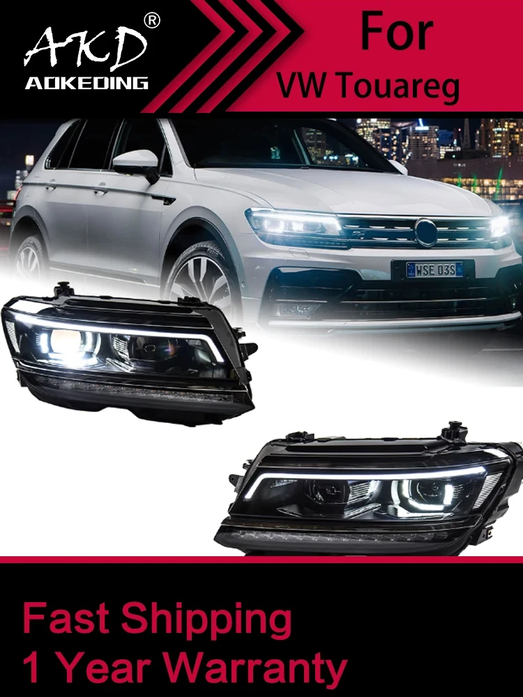 Auto Verlichting Voor Vw Tiguan Led Koplamp 2017-2021 Tiguan Hoofd Lamp Drl Projector Lens Automotive - afbeelding 2