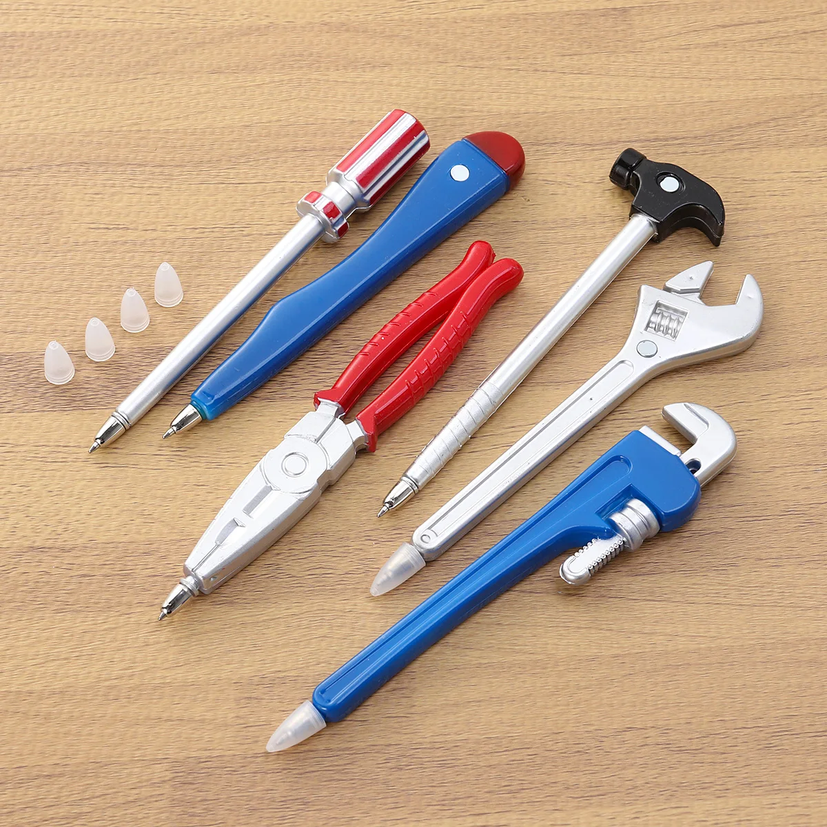 

6 pcs Children Ball-Point Pen Creative Tools Shaped Plastic Pen For Use Funny Educational Stationery Warm Color