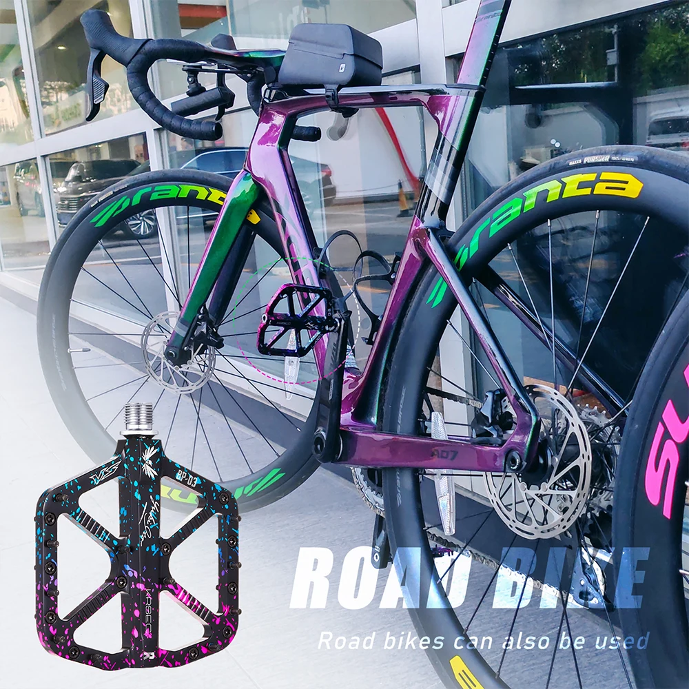 KRSEC CNC 3-Lager Fahrradpedale Ultraleichte BMX MTB Rennradpedale Rutschfeste Aluminiumlegierung Mountainbike-Teile – Detail 14