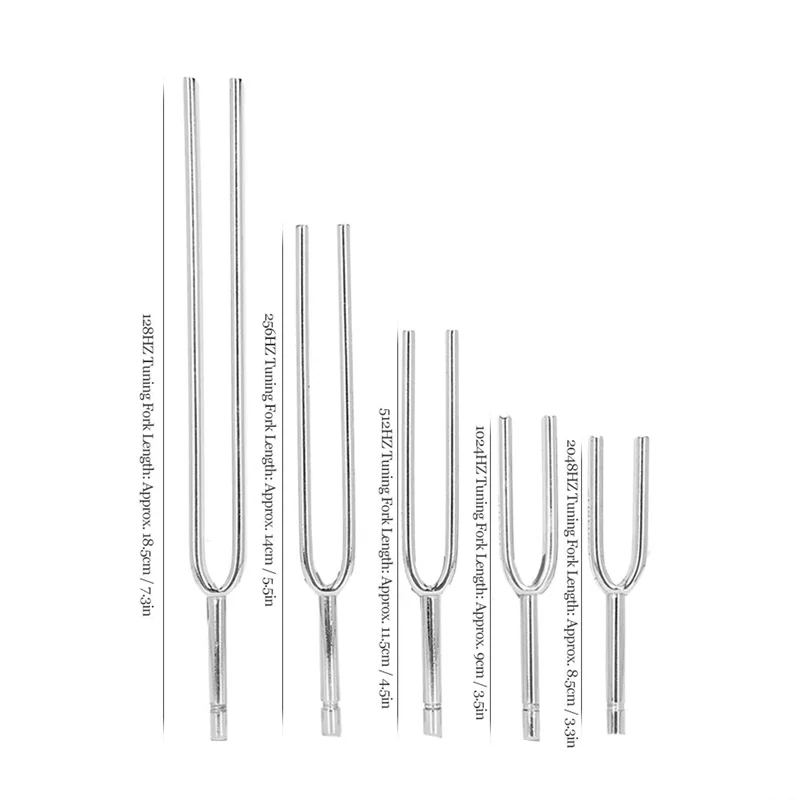 Tuning Fork Sound Healing Tool Set Tuning Fork Silver Aluminum Alloy Tuning Fork Sound Healing Tool Set-Best Selling