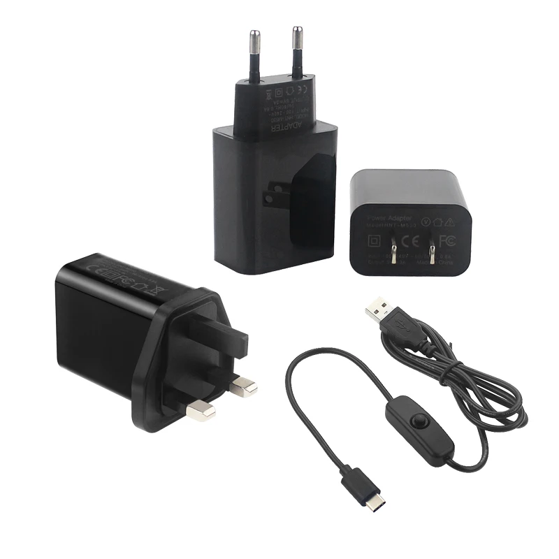 Raspberry Pi 4 B Abs Case Verbeterde Plastic Doos Behuizing Shell Ondersteuning Koelventilator Optioneel Heatsink Power Adapter Video Kabel