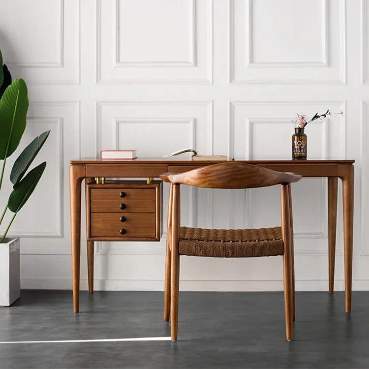 

-Industrial Loft Style Wood Modern CEO Table Office Furniture Ash Wood Office Table With Drawer