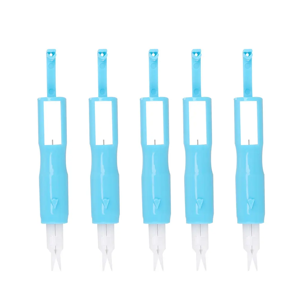 

5 Pcs Automatic Needle Threader Durable Plastic Metal for Hand Machine Needles Sewing Tool Embroidery Accessories