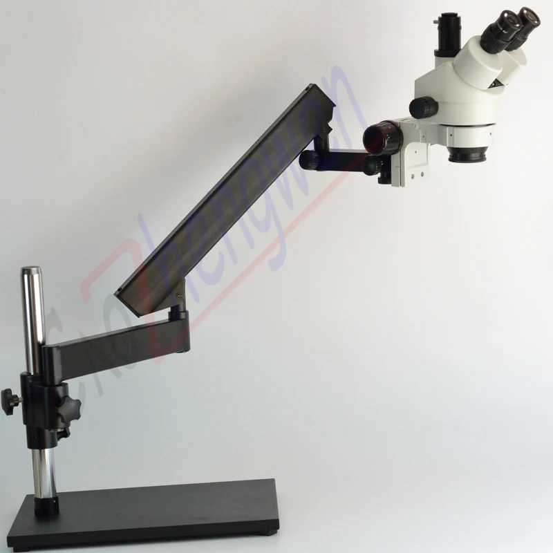 FYSCOPE NEW SMART SIMUL FOCAL MICROSCOPE 3.5X-90X Base Articulating Trinocular Zoom Microscope with LED Light