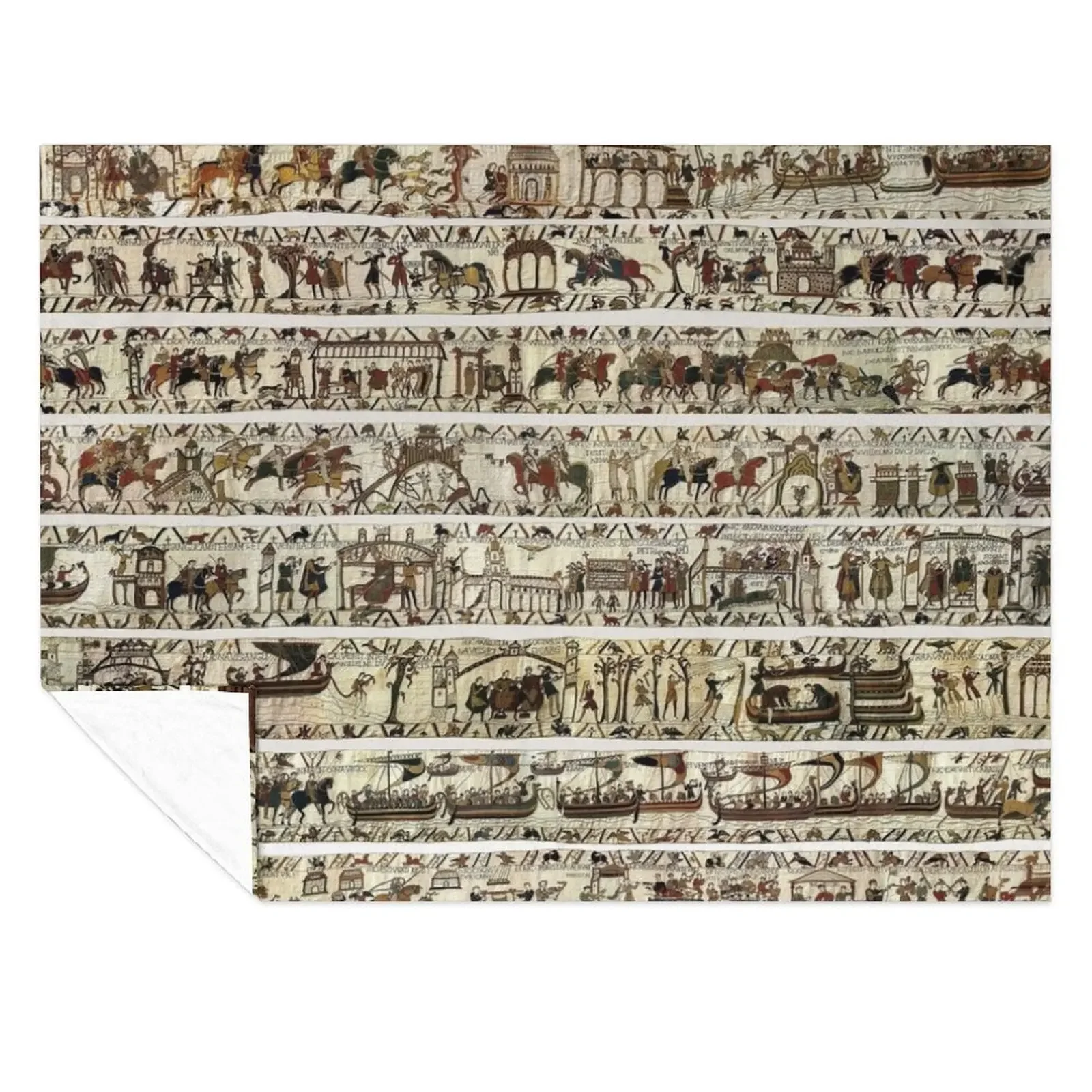 

THE BAYEUX TAPESTRY Throw Blanket Flannels manga decorative Multi-Purpose Blankets