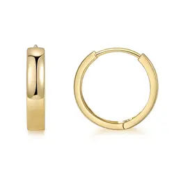 Shevalues Gold Earrings for Women 14K Real Gold Plated Small Hoop Earrings Chunky Statement Cute Jewelry Accessories Gift Mother