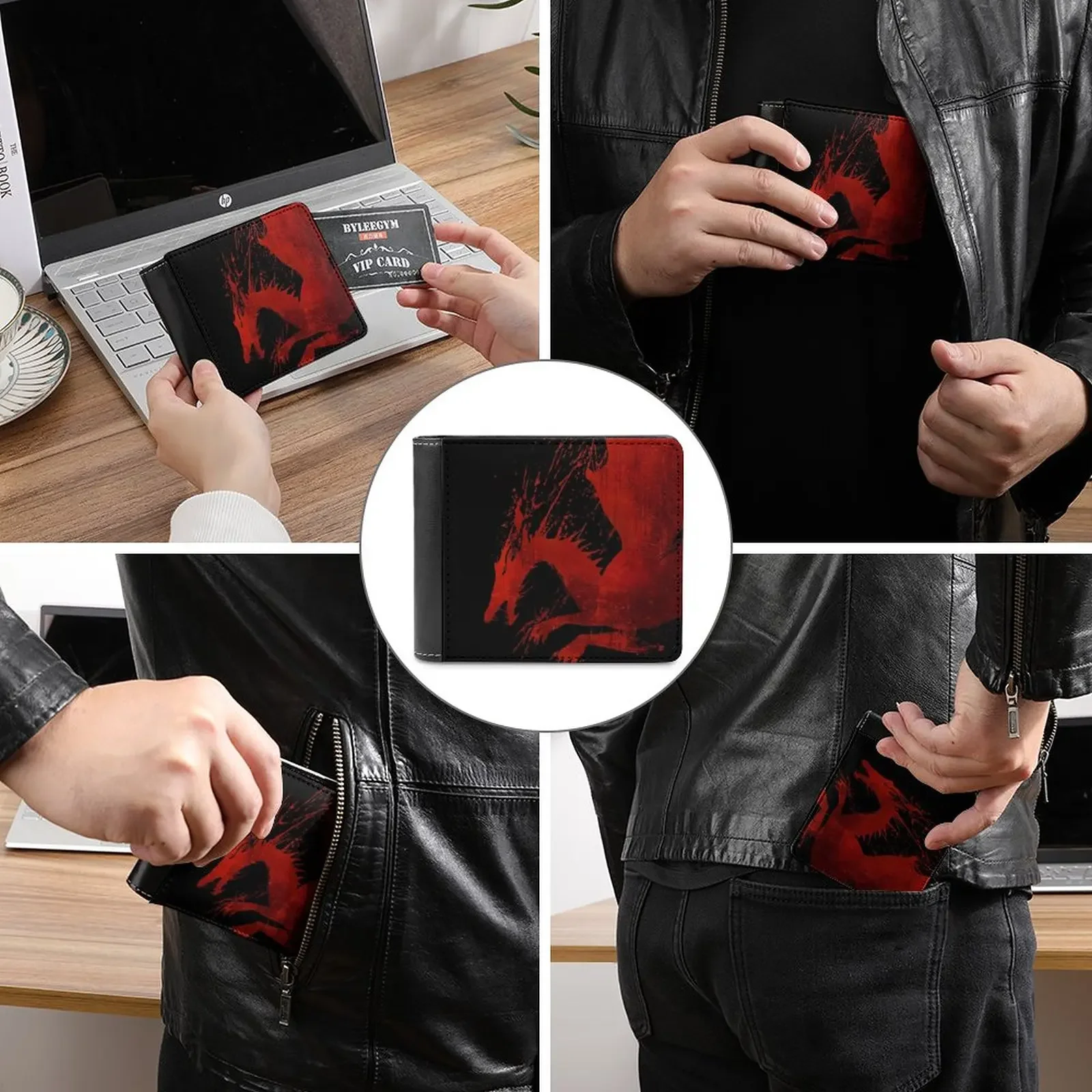 Dragon Age Origins Blood Dragon V2 Portmonetki męskie Nowy projekt Cena dolara Top Męski portfel skórzany Dragon Age Da Unisex