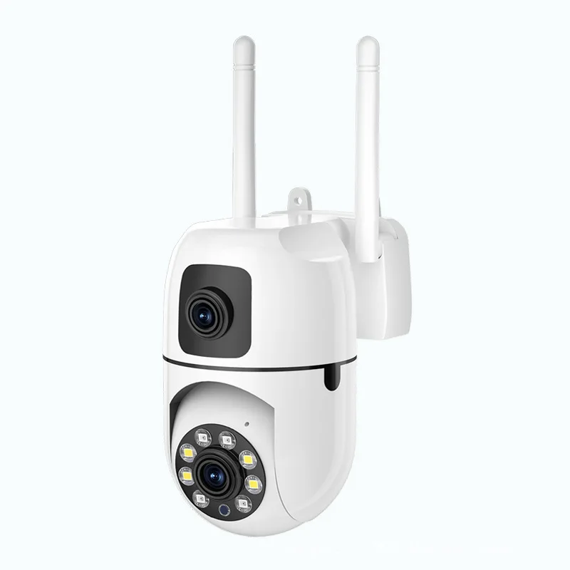 4MP  V380pro/Eseecloud APP Dual Lens Full Color PTZ  IP Dome Camera AI Humanoid Detection Home Security Alarm CCTV Baby Monitor