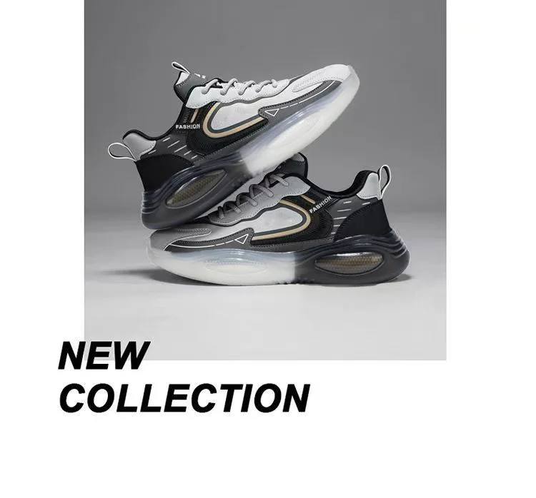 2026 Spring New Low Top Waterproof Leather Sports Shoes Double Air Cushion Teen Student Daily Casual Footwear