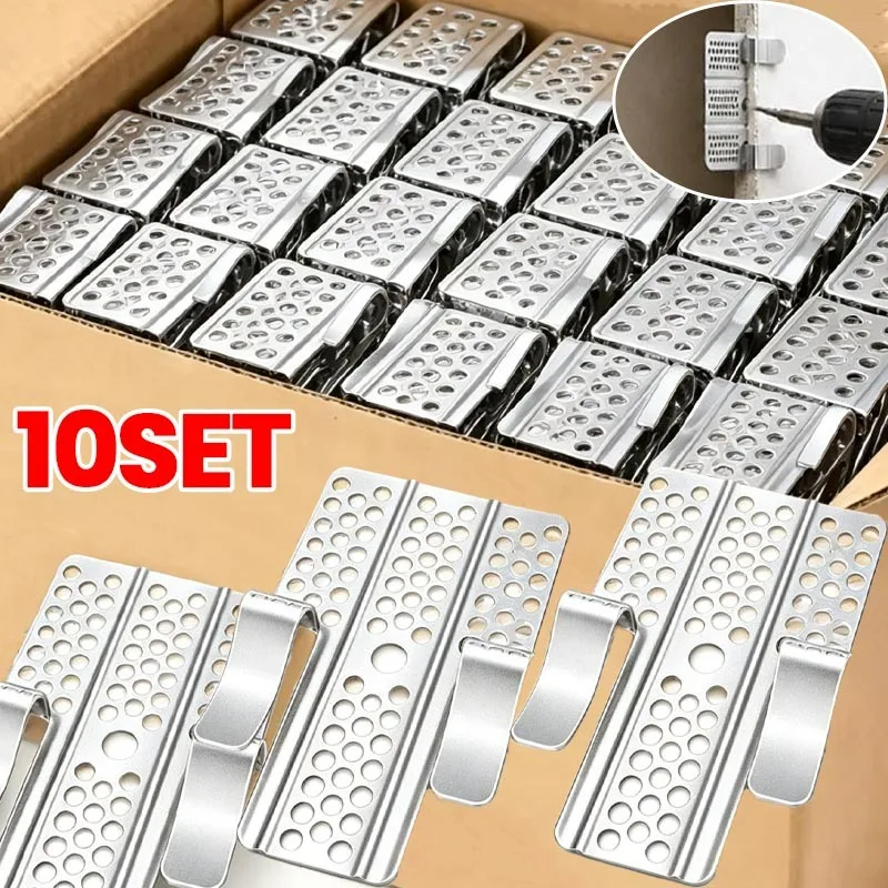 Professional Drywall Repair Mounting Clips with Screws Drywall Hole Repair Solution Home Hardware Clamps Wall Patch Kits