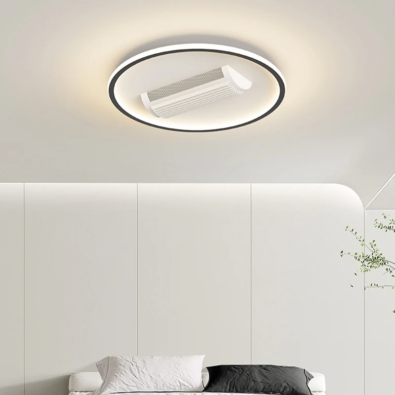 Living Room Lamp 2024 Bladeless 220 Volt Fan Lamp Integrated Silent Fan Ceiling Fans Lamp Restaurant Master Bedroom Ceiling Lamp