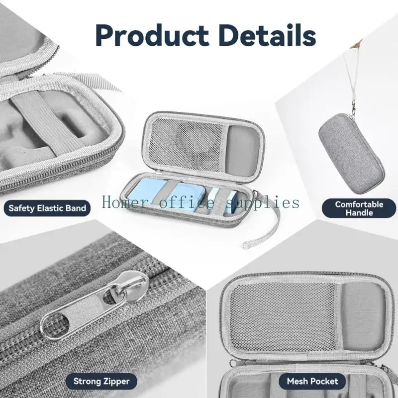 K43B Battery Pack Storage Case for MagGo 633, 622, 621, and 321 Magnetic Models, with Interior Pocket and Retaining Bands for