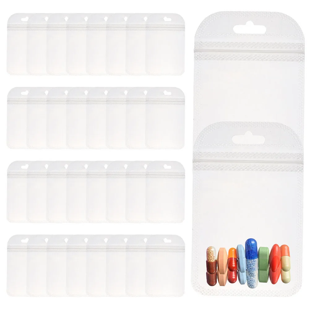 

300Pcs Strong Clear Pill Containers Leakproof Travel Medicine Bags for Daily Dose Jewelry Beads Storage Pill Pouch
