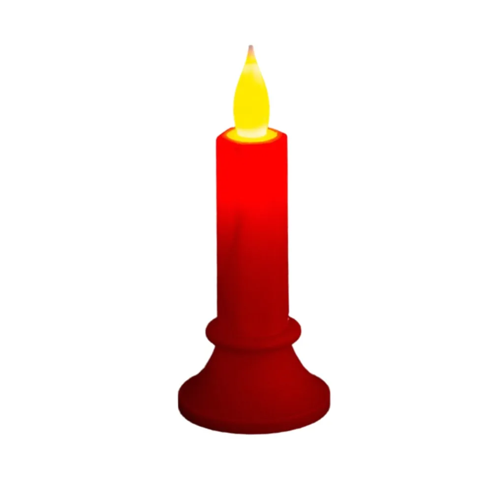 Flameless Halloween Black LED Candle Simulated Plastic Electronic Candle Lights Warm Light LED Electronic Candle Party