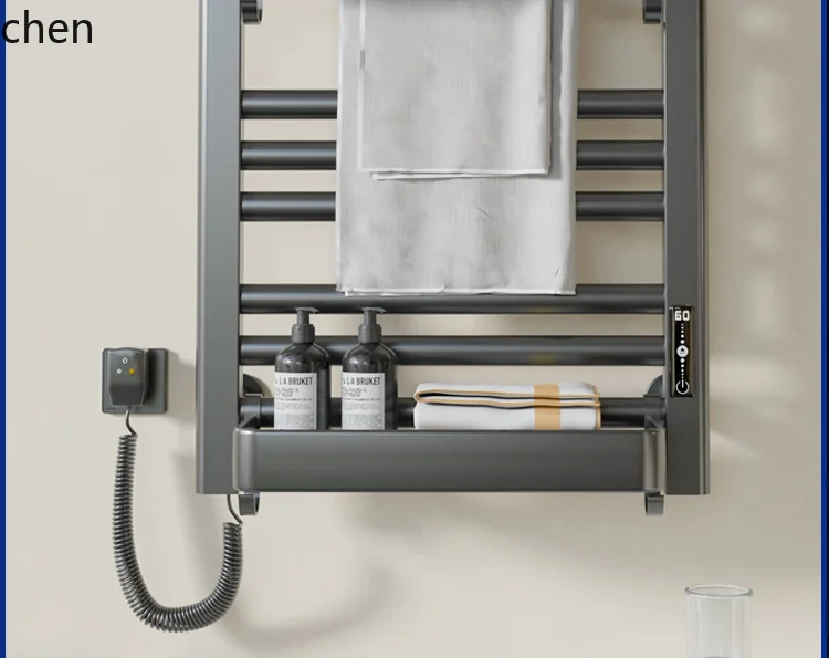 LXC portasciugamani elettrico asciugatura e disinfezione bagno domestico senza perforazione porta asciugamani riscaldanti per tutta la macchina