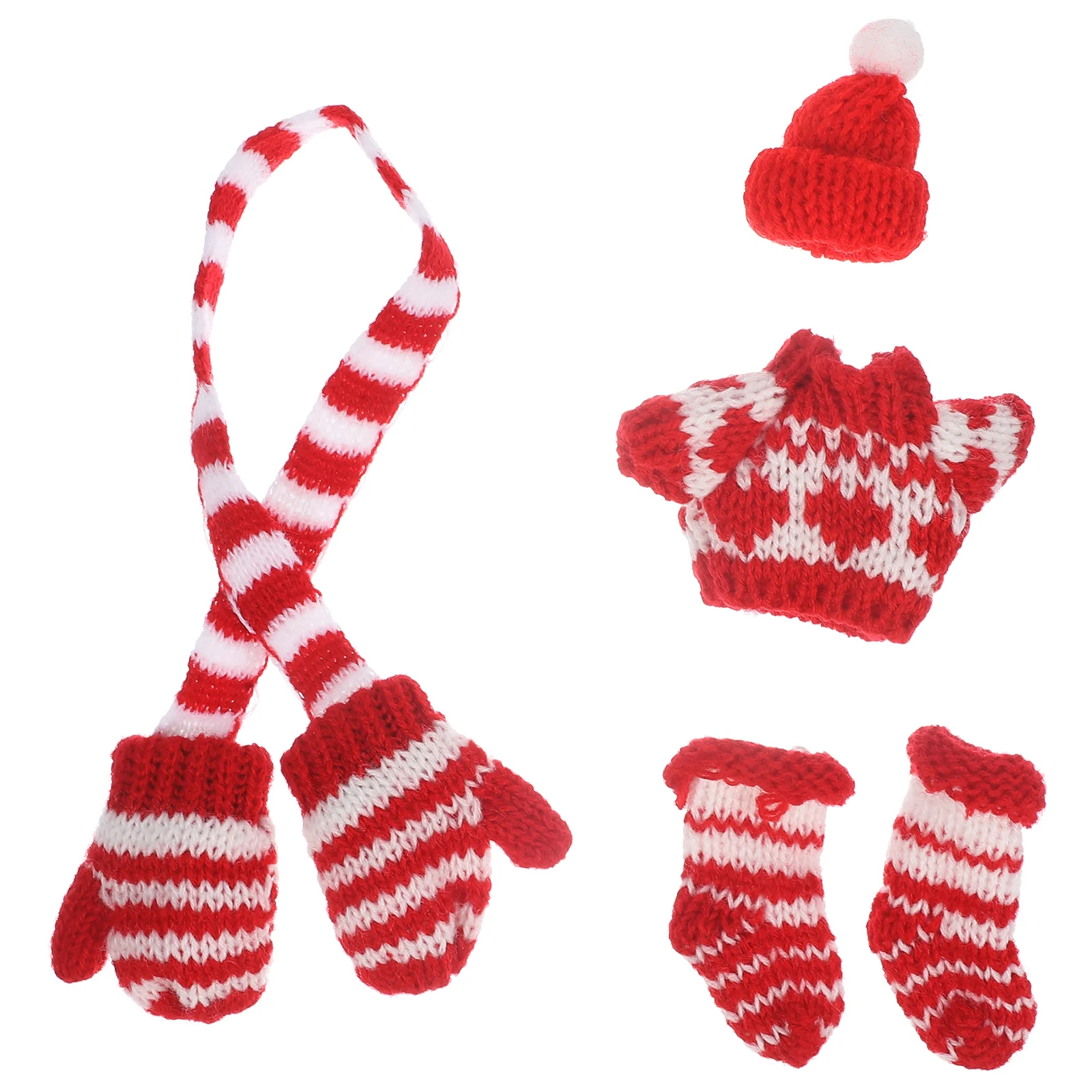 Clothing Small Clothes Hat Hats Lovely Yarn Decorative Miniature Gloves Adorable Costume