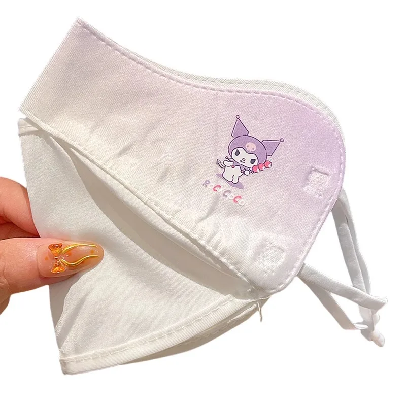 Miniso 子供用マスク Kulomi 日焼け止め 3 ～ 6 歳用 春と夏 アイスシルク 薄いスタイル 通気性と洗濯可能