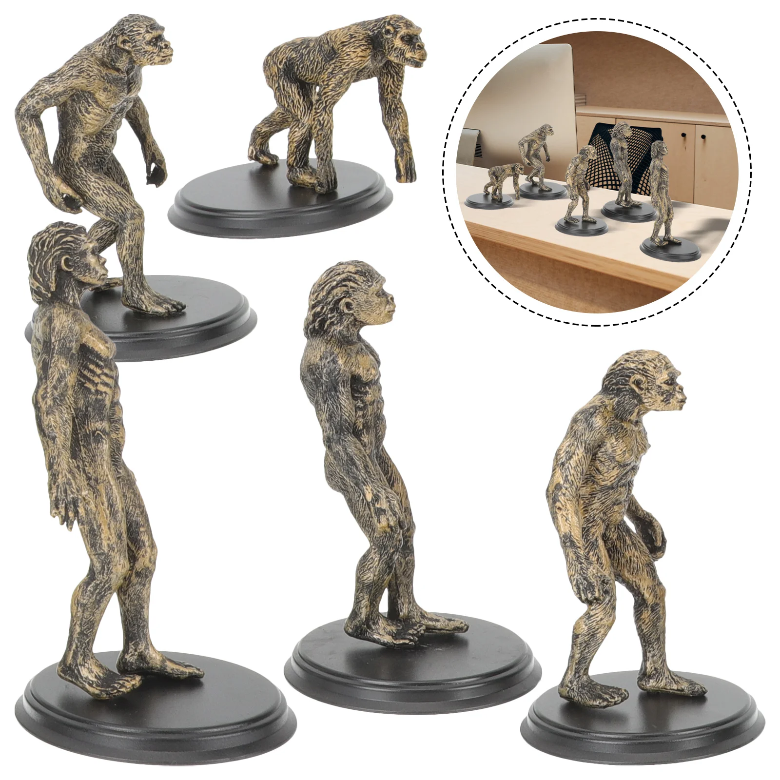 

Ape Evolution Model Man Models Home Decors Human Plastic Teaching Aids Primitive Figurine Toys