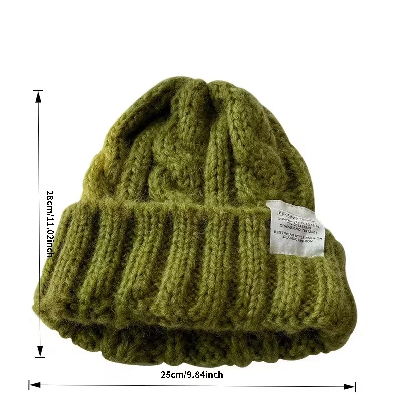 قبعة شتوية نسائية على الطراز الياباني - ألوان فواكه، مقاس كبير. قبعة سحب دافئة ومسامية للأزياء والراحة.