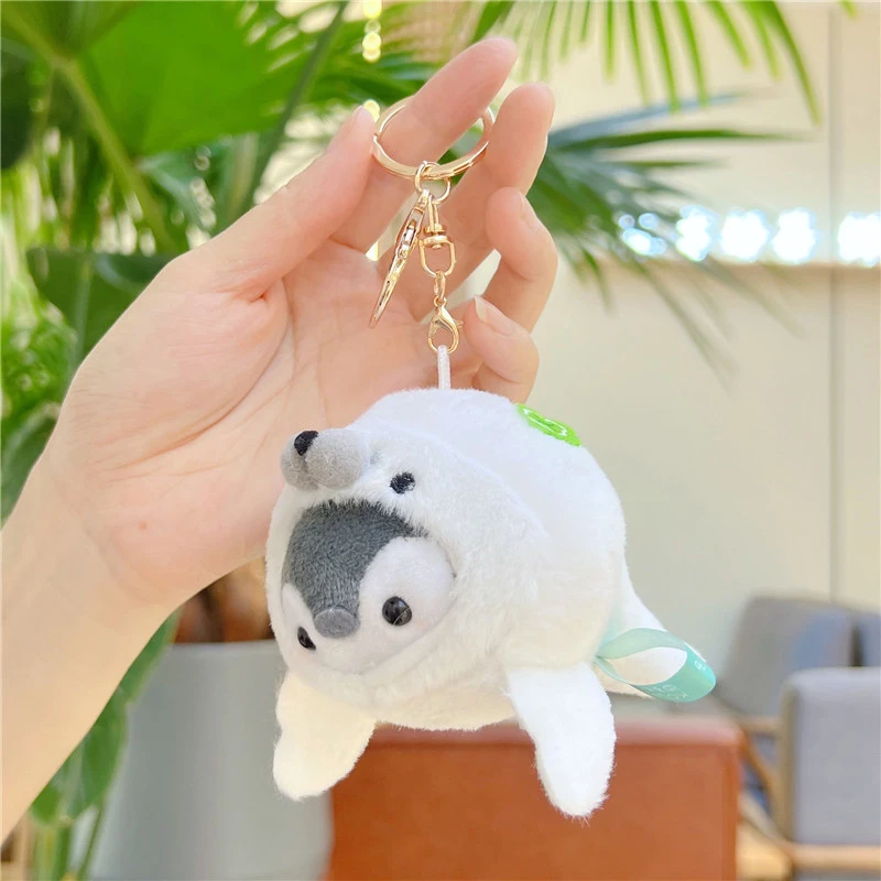 Cute Plush Penguin Keychain Kawaii Backpack Pendant Decoration Accessories Creative Stuffed Doll Toy Gifts Cartoon Car Keyring