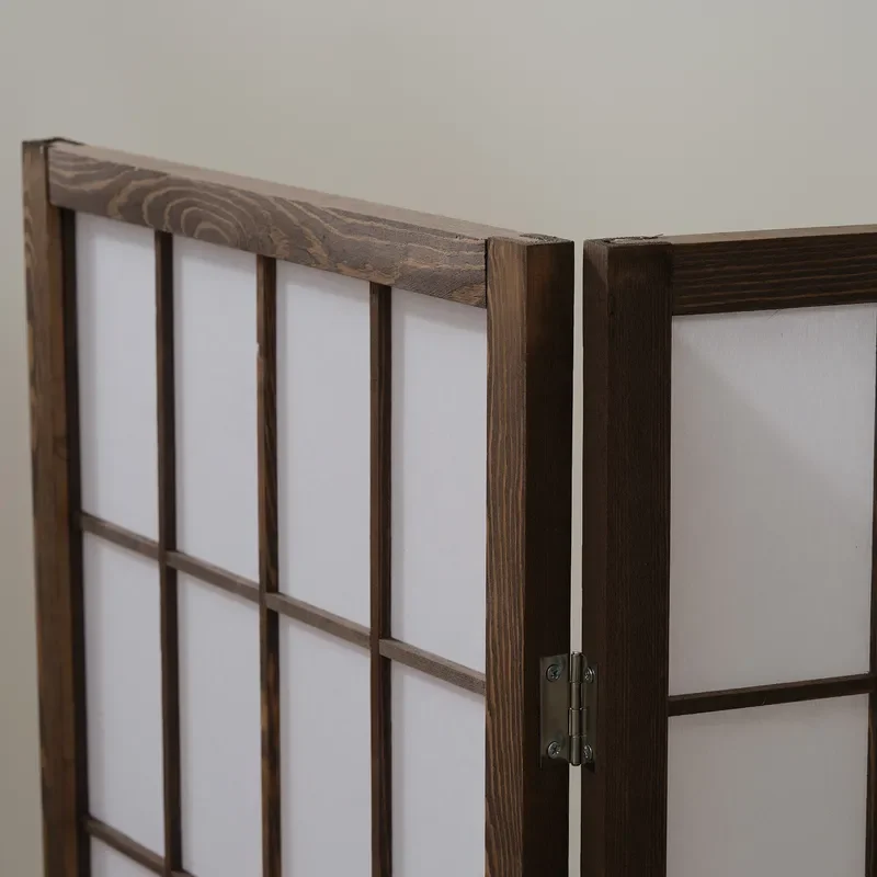 Japanese Style Solid Wood Lattice Folding Screen Partition for Living Room Entrance Hall Office Tea Room Simple Ancient
