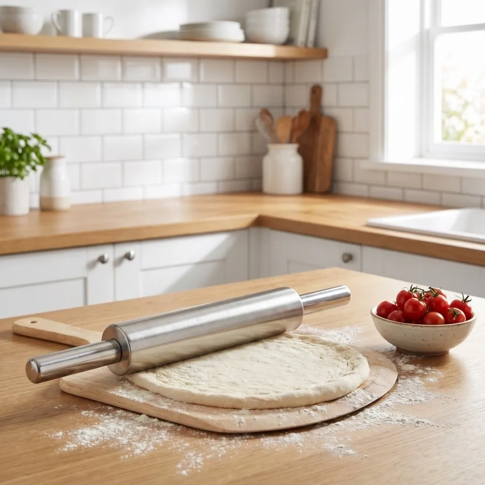 Stainless Steel Stainless Steel Rolling Pin Non Stick Roller Non Stick Dough Rolling Pin Crushing rod Food-Grade
