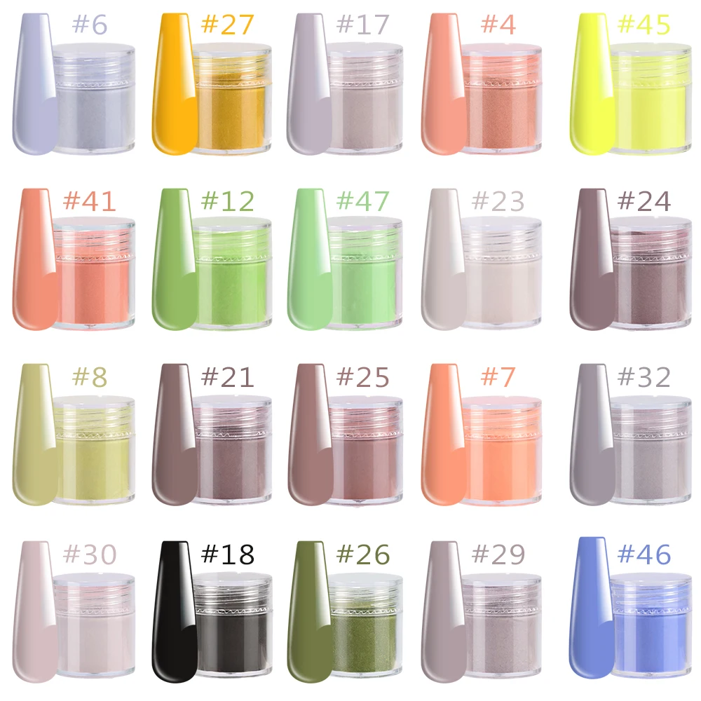 24Jar グレー/コーヒー色固体アクリルパウダー初心者のための彫刻ビルダー爪延長パウダー DIY 秋冬マニキュアダスト