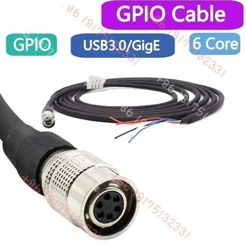 GigE/USB3.0 6Pin GPIO Power Cable Machine Vision Camera