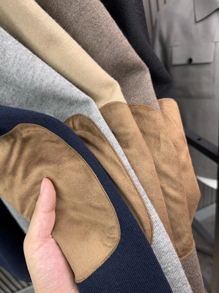 

Ele Knitted Open Cardigan for Men Comfortable Warm Casual Sweater V-Ne Pure Color Autumn Winter Faionable Streetwear