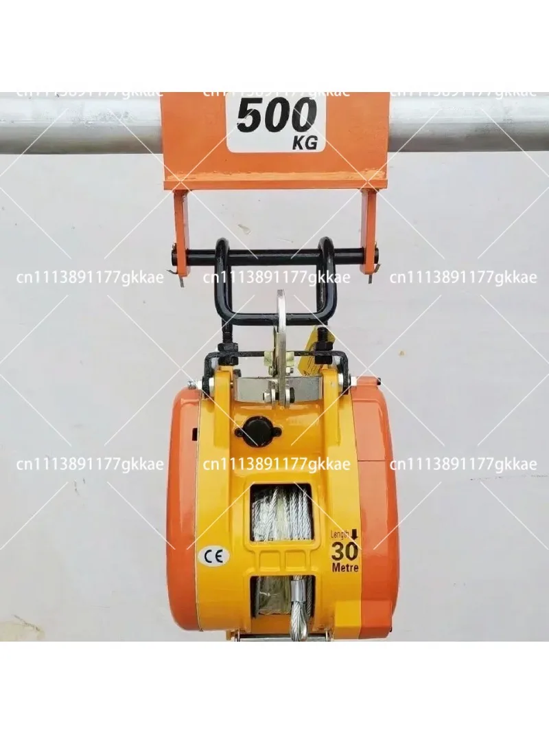 Manual Trolley Chain Hoist 0.5 Ton Monorail Push Beam Cart for Garage Workshop