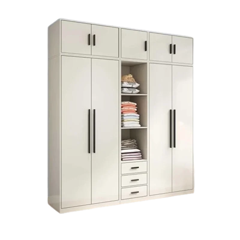 Designer White Wardrobe Space Saving Aesthetic Drawers Hotel Wardrobe Doors Display Apartment Szafa Na Ubrania Home Furniture